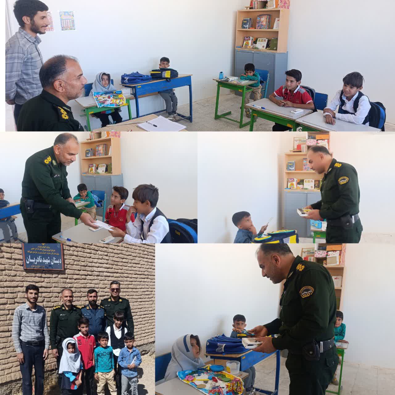 📸 حضور فرمانده محترم پاسگاه تپه‌طاق در مدرسه شهید نادریان روستا کویرکاج 🔹به مناسبت هفته نیروی انتظامی، در روز چهارشنبه ۱۶ مهرماه، فرمانده محترم پاسگاه انتظامی تپه‌طاق با حضور در جمع گرم و صمیمی دانش‌آموزان مدرسه شهید نادریان در روستای عشایری کویرکاج، ضمن گرامیداشت یاد و خاطره شهدای والامقام نیروی انتظامی، از رشادت‌ها و فداکاری‌های این عزیزان در حفظ امنیت و آرامش کشور سخن گفتند. هدف از این دیدار آشنایی نسل جوان با ارزش‌های ایثار، نظم و مسئولیت‌پذیری برگزار شد و فضای مدرسه را سرشار از حس افتخار و همبستگی ساختند. #هفته نیروی انتظامی 🇮🇷پلیس مقتدر،مشارکت عمومی وجامعه امن عشق آباد خبر @eshkabar عشق آباد خبر در پیام رسان ایتا https://eitaa.com/eshkabar