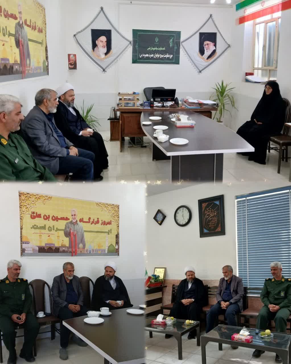 #بسیج_بامردم_برای_مردم 🔺 دیدار حجت‌الاسلام والمسلمین حاج‌آقای تهرانی‌پور، امام جمعه معزز و سرمربی شبکه صالحین برادران حوزه بسیج مالک اشتر ، با فرماندهان حوزه‌های مقاومت بسیج مالک‌اشتر، حضرت معصومه(س) و بسیج دانش‌آموزی شهدای گمنام . 🔸در جریان این بازدید میدانی، امام جمعه ضمن خدا قوت و تقدیر و تشکر از فعالیت های بسیجیان اعم از خواهر و برادر از نزدیک در جریان برنامه‌ها و اقدامات پیش رو این حوزه‌های مقاومت قرار گرفتند. 🔸حجت‌الاسلام تهرانی‌پور در این دیدار صمیمانه، با تقدیر از زحمات و تلاش‌های بی‌وقفه فرماندهان و بسیجیان، به رسم ارج نهادن به خدمات آنان، صمیمانه "خداقوت" عرض کرد. ✍روابط عمومی حوزه مقاومت بسیج مالک اشتر و خواهران حضرت معصومه س شهرستان عشق آباد @eshkabar