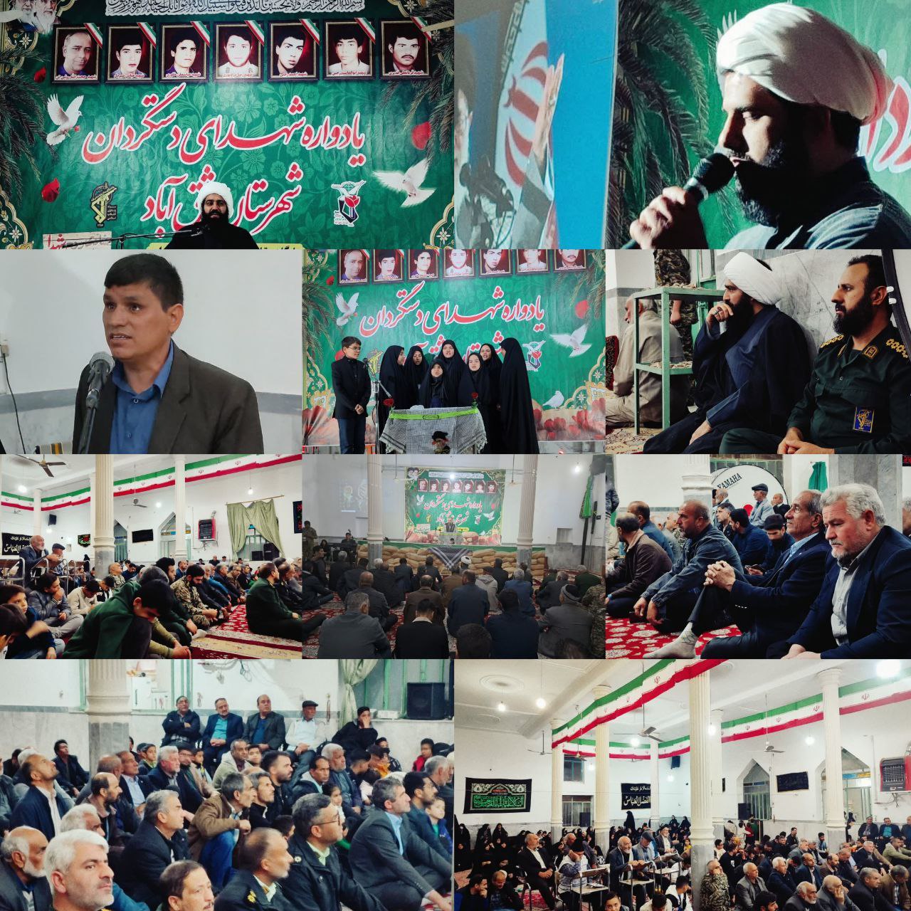 #بسیج_مردم_اقتدارملی یادواره‌ی شهدای پایگاه مقاومت بسیج «شهدا» به مناسبت هفته‌ی بسیج در هیأت ابوالفضلی روستای دستگردان برگزار شد. این مراسم با حضور خانواده‌های معظم شهدا، ایثارگران، رزمندگان، مسئولان شهرستان، پیشکسوتان عرصه جهاد و شهادت، روحانیت معظم، مردم مؤمن و انقلابی و همچنین دکتر آخوندزاده، بخشدار مرکزی همراه بود. فضای مراسم سرشار از عطر یاد شهیدان بود؛ اشک و لبخند خانواده‌ها، حضور نسل جوان در کنار پیشکسوتان دفاع مقدس، و هم‌صدایی مردم در تجدید میثاق با آرمان‌های شهدا، حال و هوایی معنوی و روحانی آفرید. در این محفل نورانی، سخنان دلنشین حجت‌الاسلام و المسلمین علی‌پور دل‌ها را به یاد فداکاری‌های شهیدان روشن کرد. روایت‌گری و پرده‌خوانی حجت‌الاسلام و المسلمین الهی از سازمان تبلیغات اسلامی بشرویه، با بیانی جانسوز و پرشور، خاطرات روزهای ایثار را زنده ساخت و اشک شوق و اندوه بر چشمان حاضرین نشاند. سپس مداحی پرشور و جانسوز ذاکر روشندل، جناب آقای فرزانه، با صدای گرم و دلنشین خود دل‌های حاضرین را به آسمان گره زد و زمزمه‌ی یا حسین(ع) و یا مهدی (عج) در میان جمعیت طنین‌انداز شد. ادامه👇🏻