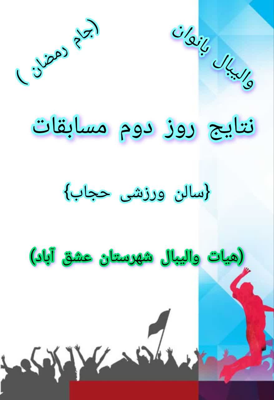 نتایج روز دوم مسابقات والیبال بانوان جام رمضان یکشنبه 1404/11/26 قالی سرای ترنج 2ـــــــــ0دانش آموزی کافه پیپ2___0دهیاری احمد آباد شهاب ترابر 2ـــــــ1شهراداری داورها داور اول سرکار خانم فاطمه علی آبادی 🏐🏐 داور دوم سرکار خانم الهام رضایی 🏐🏐 داور سرکار خانم نرگس عبدالله زاده 📝 داوران خط خانم فرزانه شجاع نجفی و لیلا فغانی 🚩🚩 (هیات والیبال شهرستان عشق آباد) @eshkabar