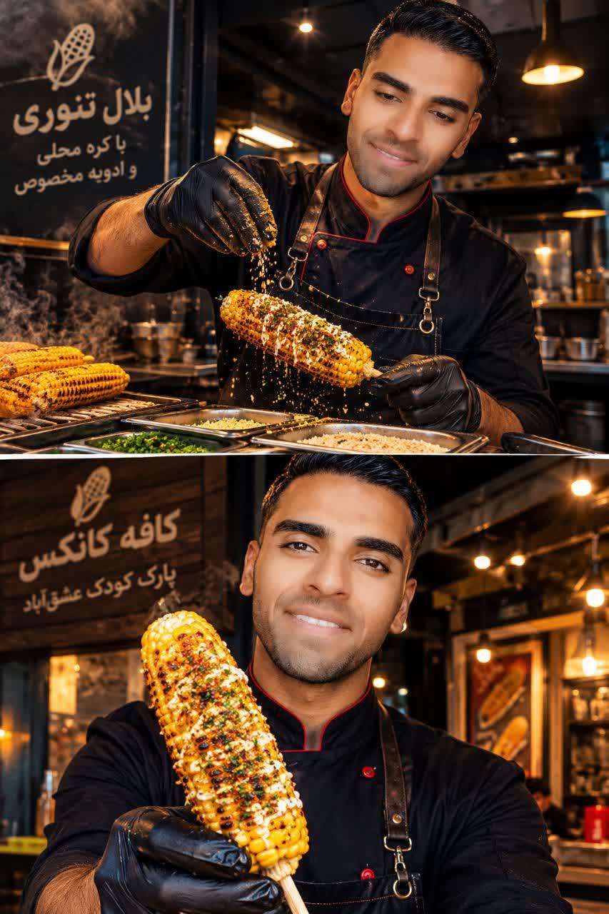 🌽🔥 یک طعم خاص، یک تجربه متفاوت ! بلال تنوری داغ با کره محلی درجه‌یک 🧈 ادویه مخصوص 🧂سس‌های متنوع 🥣 در کنار اسنک ویژه 🥪 و سیب‌زمینی سرخ کرده 🍟 با طعمی دل‌چسب و به‌یادماندنی 🤩 🎁 پیشنهاد ویژه: ۵ بلال بخر، ۱ بلال رایگان بگیر ! 📍 پارک کودک شهرستان عشق‌آباد 🕕 هرشب از ساعت ۱۸ تا ۲۴ 📞 سفارش و هماهنگی  09964180595 | مرادی ✨ کافه کانکس ؛ انتخابی خوشمزه برای دورهمی‌های شما ♥️ @eshkabar